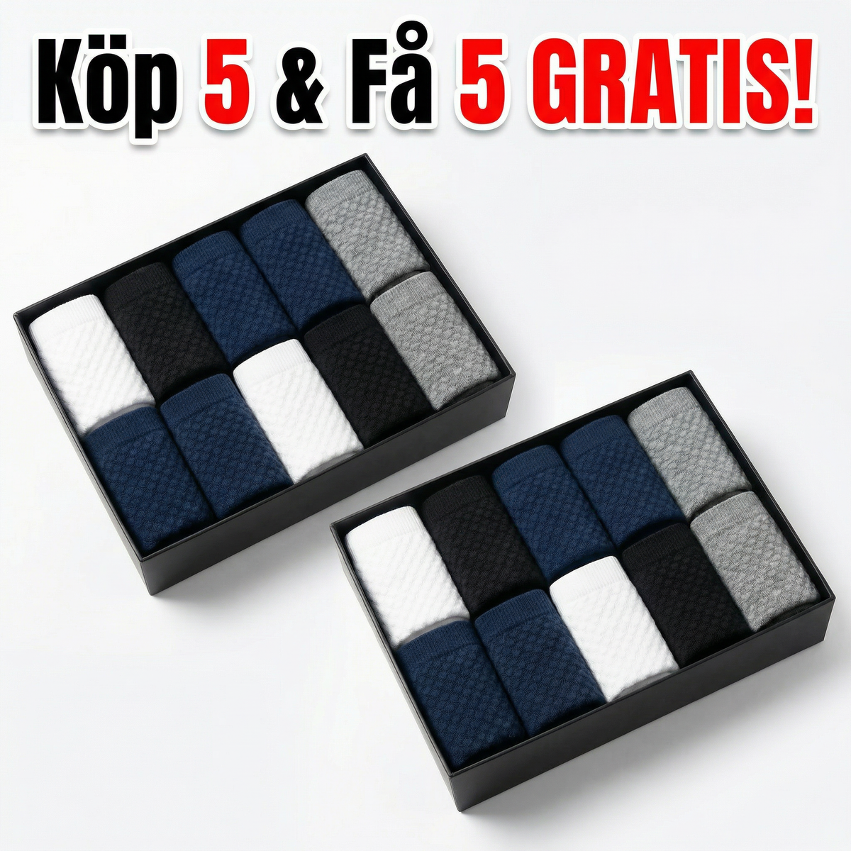ECOAWEAR® Bambu Strumpor 5-Pack - Få 5 extra GRATIS, bild 1