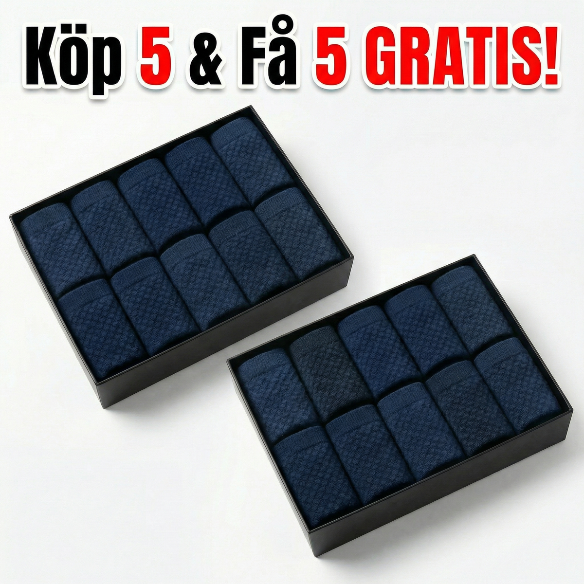 ECOAWEAR® Bambu Strumpor 5-Pack - Få 5 extra GRATIS, bild 7