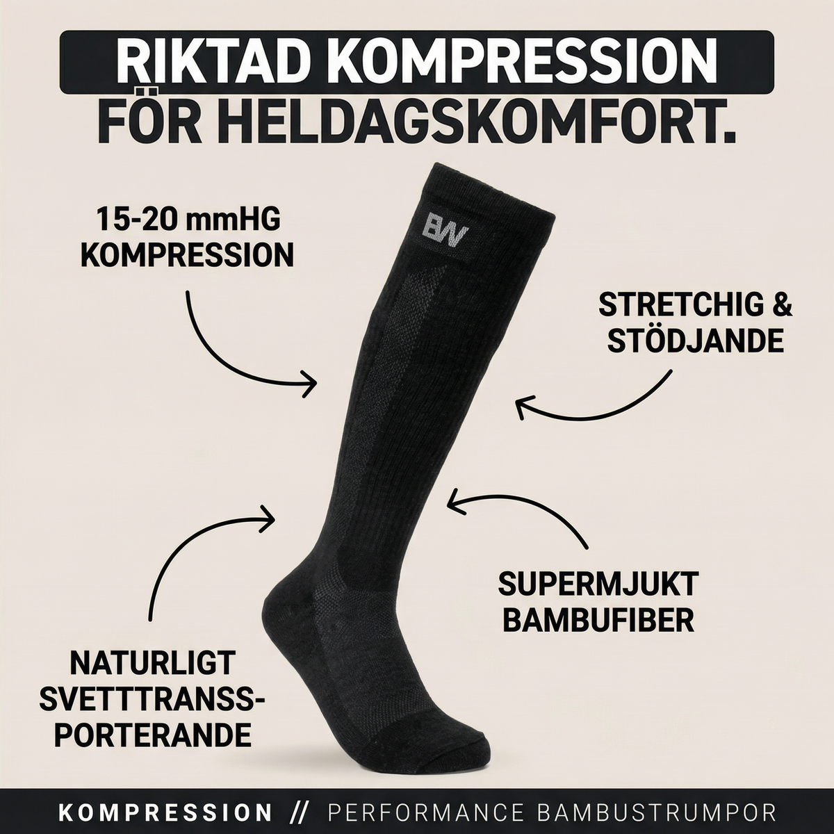 Kompressions- och stödstrumpor, bild 1
