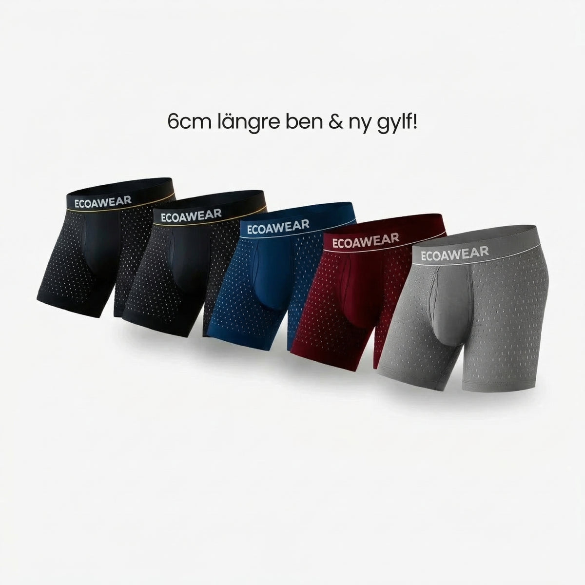 ECOAWEAR® Bambuboxers 5-Pack - 6cm längre ben + gylf!, bild 1