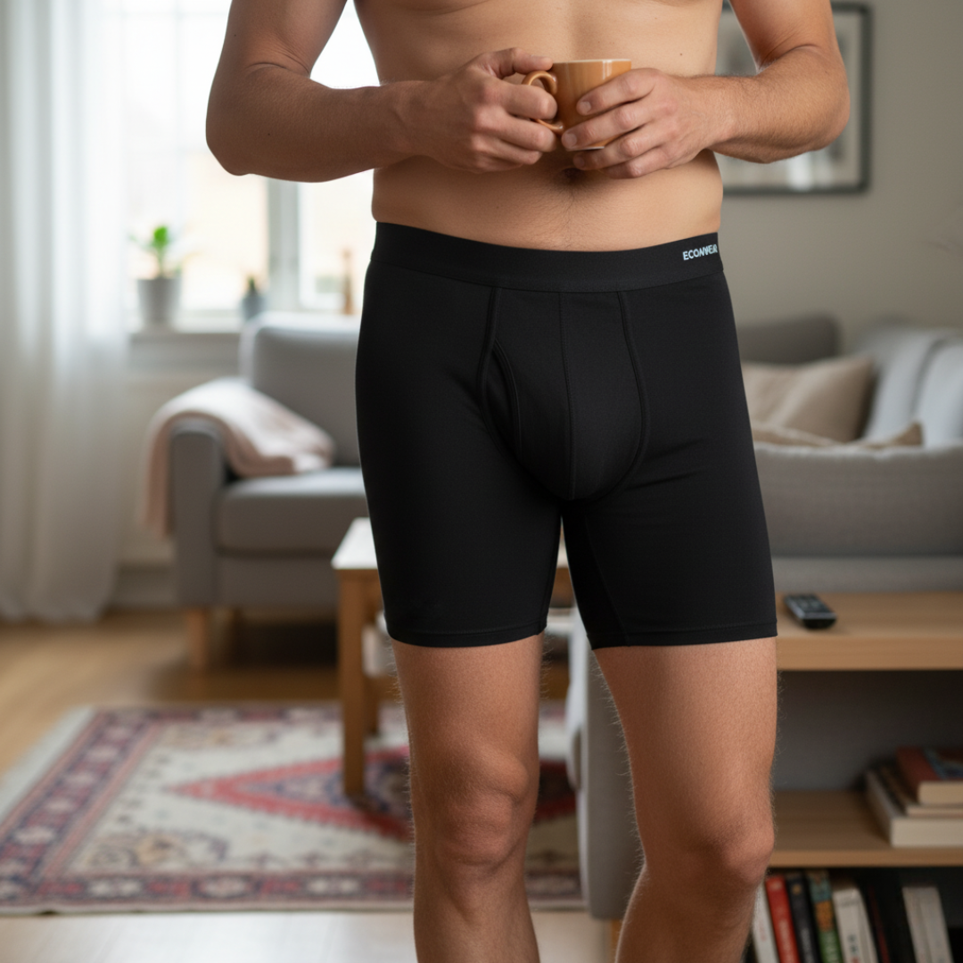 ECOAWEAR® Klassiska bambu kalsonger med längre ben och ficka