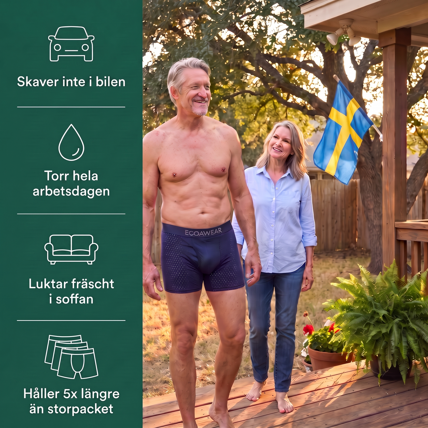 Skapade För Svenska Män 55+: Bambuboxers 2-Pack | Få 3 Extra GRATIS