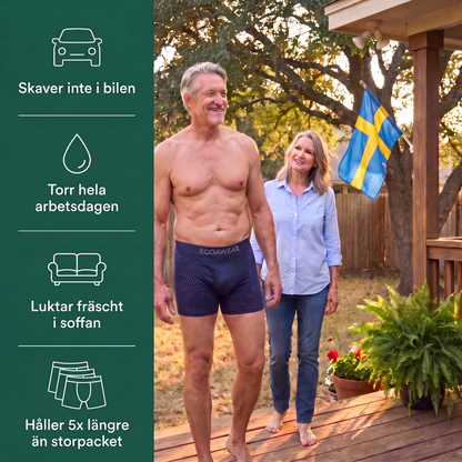 Skapade För Svenska Män 55+: Bambuboxers 2-Pack | Få 3 Extra GRATIS